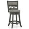 26" Counter Height Bar Chair with Wooden Frame Swivel Seat and Footrest for Pub Bar Restaurant